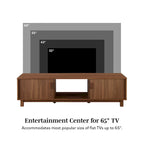 Modern Fluted-Door TV Stand – Stylish Media Console with Storage
