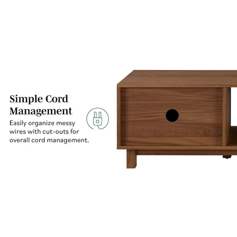 Modern Fluted-Door TV Stand – Stylish Media Console with Storage