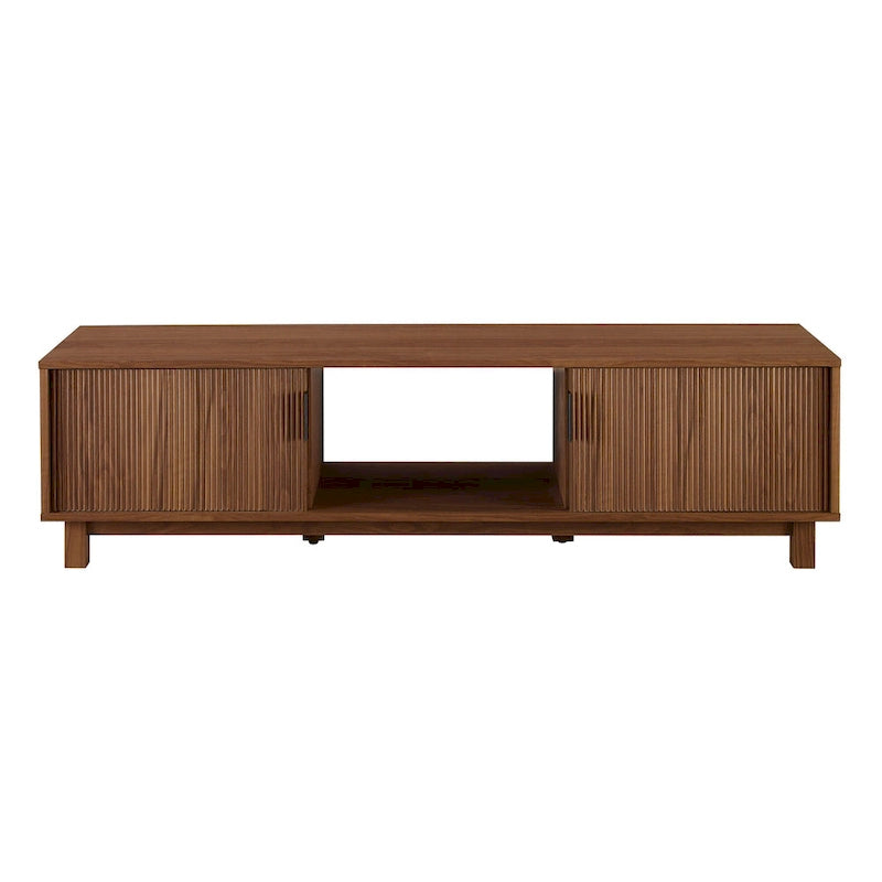 Modern Fluted-Door TV Stand – Stylish Media Console with Storage