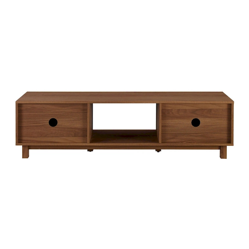 Modern Fluted-Door TV Stand – Stylish Media Console with Storage