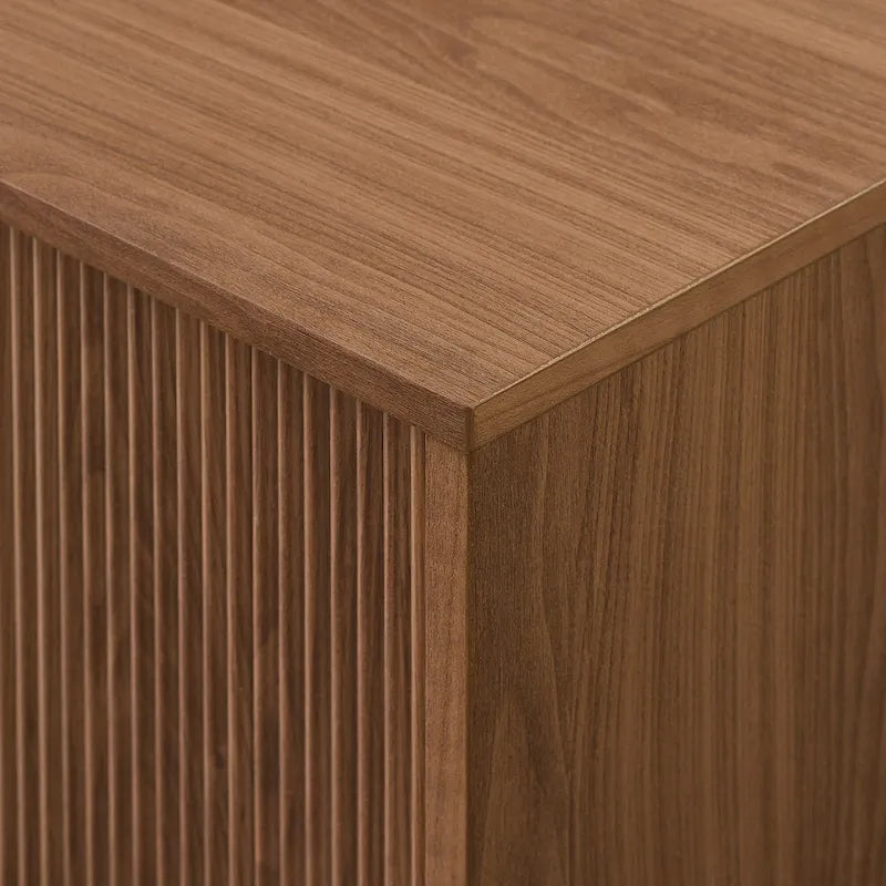 Modern Fluted-Door TV Stand – Stylish Media Console with Storage