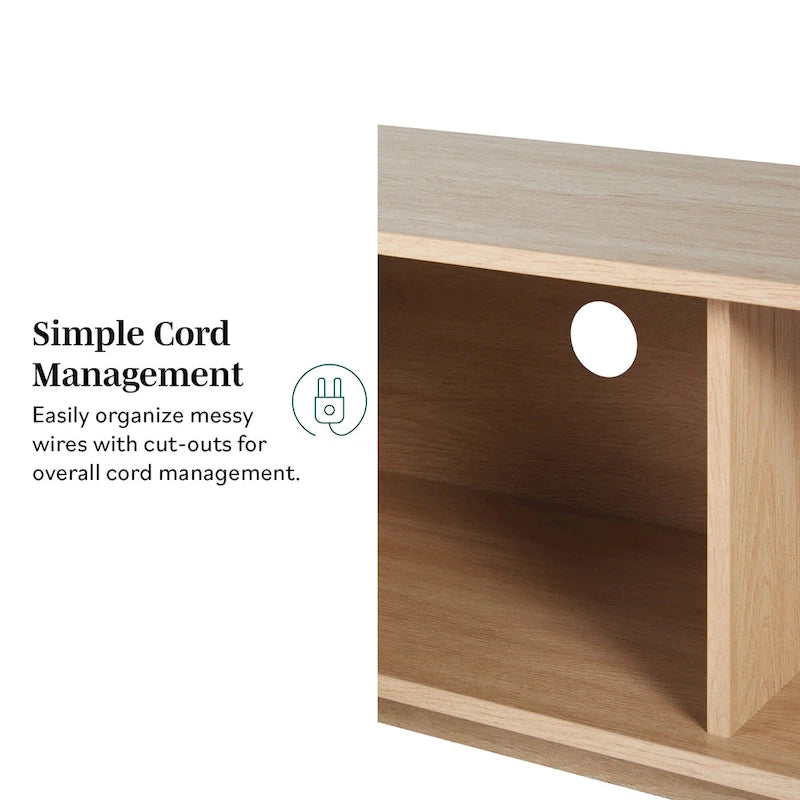 Modern Fluted-Door TV Stand – Stylish Media Console with Storage