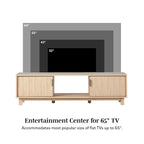 Modern Fluted-Door TV Stand – Stylish Media Console with Storage