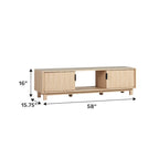 Modern Fluted-Door TV Stand – Stylish Media Console with Storage