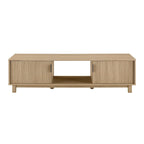 Modern Fluted-Door TV Stand – Stylish Media Console with Storage