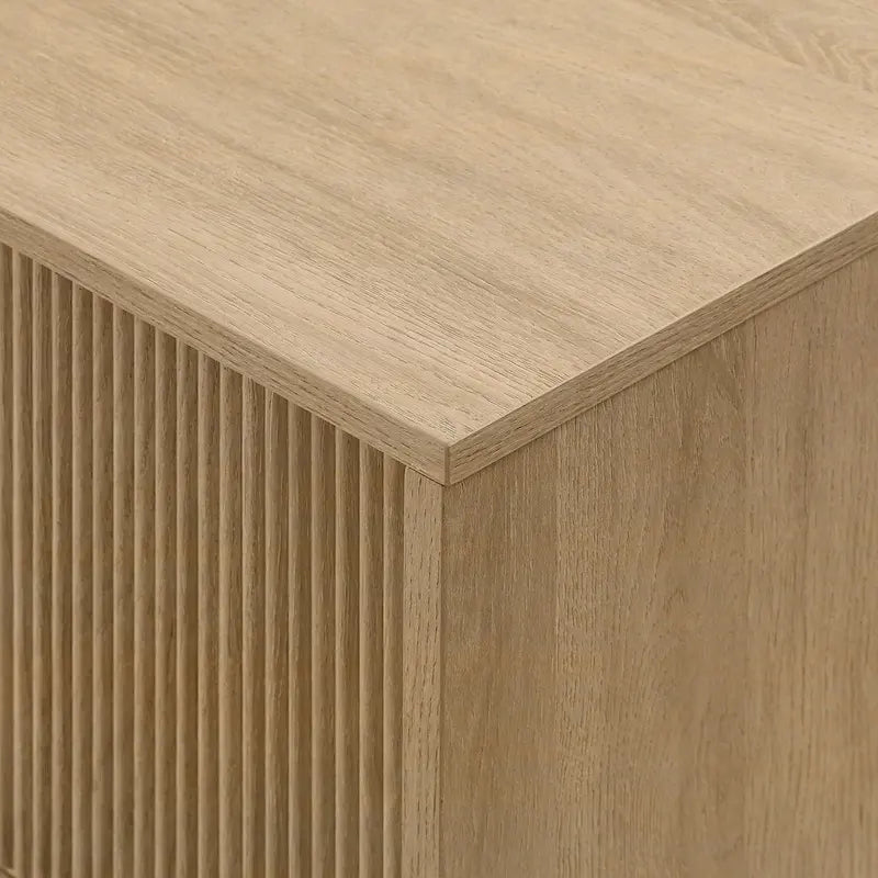 Modern Fluted-Door TV Stand – Stylish Media Console with Storage