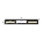 Scandi 70-Inch Floating TV Stand with Faux Rattan Doors