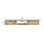 Scandi 70-Inch Floating TV Stand with Faux Rattan Doors