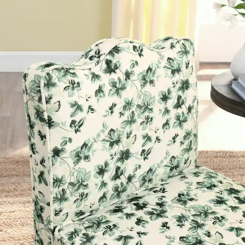 Velvet single dining chair with soft seat cushion