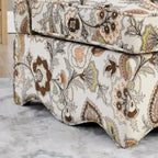 Velvet single dining chair with soft seat cushion