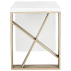 Modern Scandinavian Storage Lacquer Desk – Minimalist Home Office