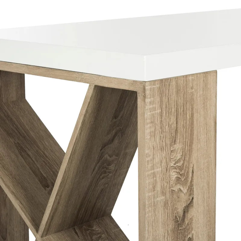 Modern Scandinavian Storage Lacquer Desk – Minimalist Home Office