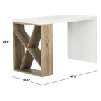 Modern Scandinavian Storage Lacquer Desk – Minimalist Home Office