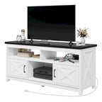 59 Farmhouse Coffee Bar Cabinet Sideboard Buffet with Power Outlets - 58 inches