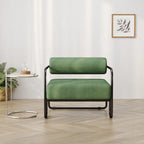 Living Room Corduroy Upholstered Accent Chair with Iron Frame