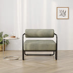 Living Room Corduroy Upholstered Accent Chair with Iron Frame