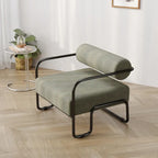 Living Room Corduroy Upholstered Accent Chair with Iron Frame