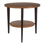 2-Tier Round Top Side Table - 26.5 - Brown