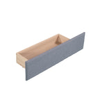 Twin Size Daybed with Drawer, Wooden Support Bed Frame, Upholstered Double Trundle, No Box Spring Needed for Teens