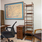 Eco-Friendly Solid Bamboo 6-Drawer Rolling Storage Cart with Locking Casters