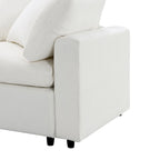 Modular Chenille Cloud Sofa Bed, Convertible U Shaped Sleeper Sofa