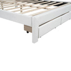 Upholstered Platform Bed – Tufted Headboard, LED Lighting & 2 Drawers