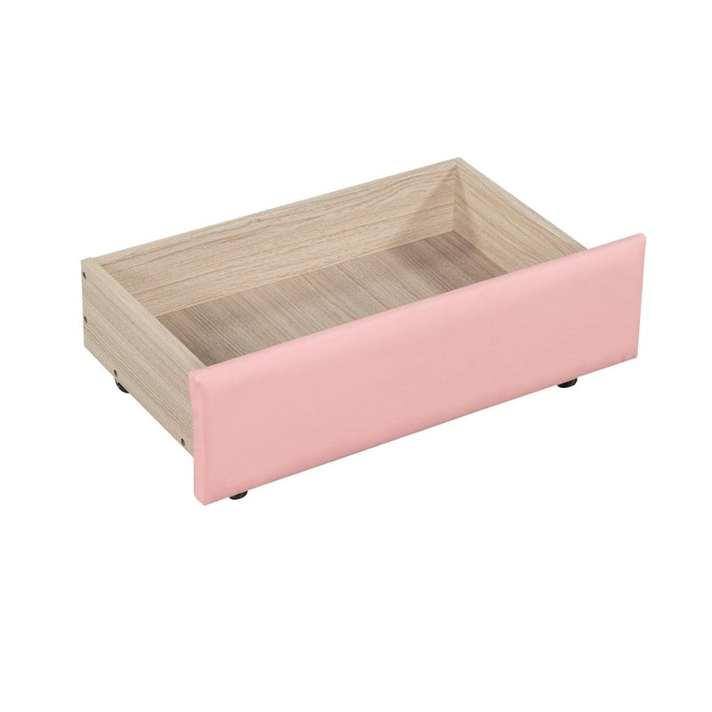 Upholstered Platform Bed – Tufted Headboard, LED Lighting & 2 Drawers