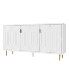 65 Modern TV Stand with Doors & Adjustable Shelves for TVs Up to 70
