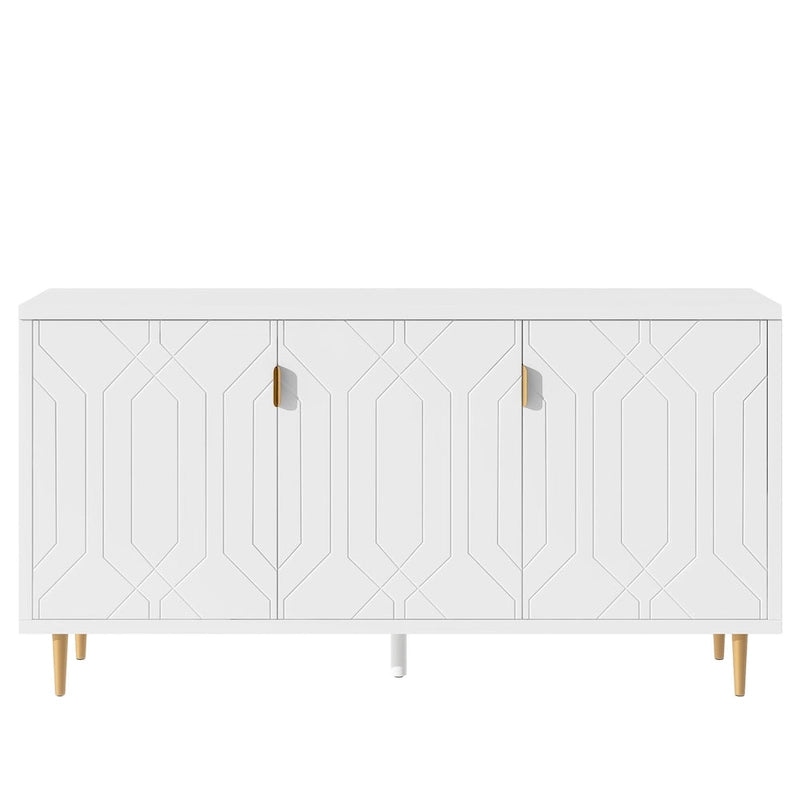 65 Modern TV Stand with Doors & Adjustable Shelves for TVs Up to 70
