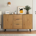 Modern Sideboard Buffet Cabinet – 2 Doors, 3 Drawers & Storage Shelves