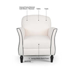 Upholstered Accent Chair with Wood Legs