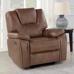 Faux Leather Manual Reclining 3-Piece Sofa Set | Sofa, Loveseat & Recliner