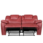 Faux Leather Manual Reclining 3-Piece Sofa Set | Sofa, Loveseat & Recliner