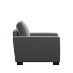 Grey Fabric Double-Sided Down-Feather Filled Accent Chair