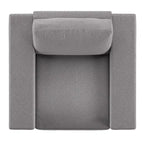 Grey Fabric Double-Sided Down-Feather Filled Accent Chair