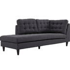 Empress Upholstered Fabric Chaise Lounge – Modern Accent Seating