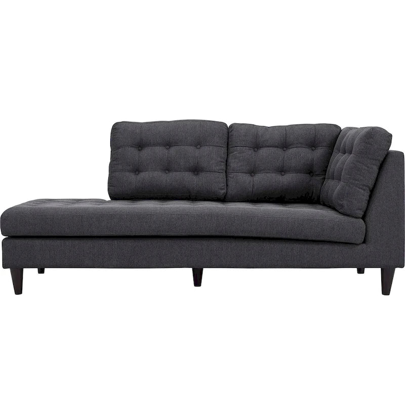Empress Upholstered Fabric Chaise Lounge – Modern Accent Seating