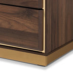 Modern 8-Drawer Wood Dresser with Metal Base – Contemporary Bedroom