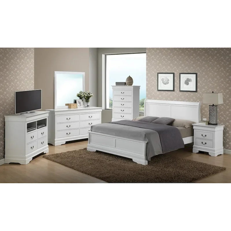 Louis Philippe Queen Panel Bed