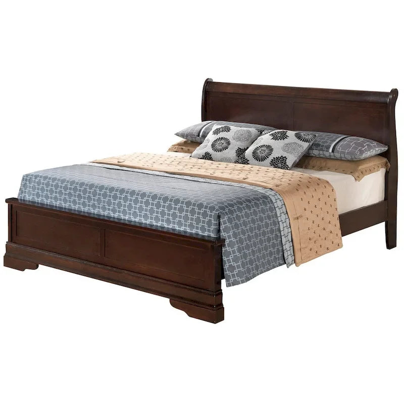Louis Philippe Queen Panel Bed