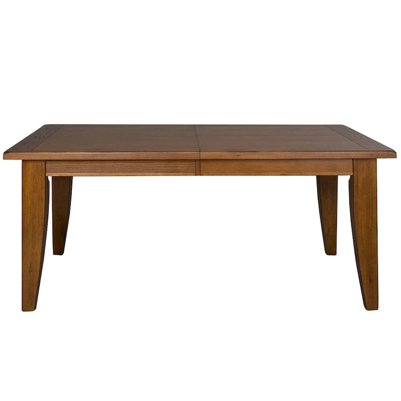Rustic Oak 5-Piece Bow Back Rectangular Dinette Set – 44x108 Inch
