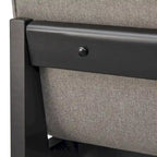 Mid-Century Modern Upholstered Dining Chairs Set of 2 | Solid Rubberwood | Walnut or Black