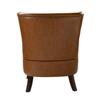 Mid-Century Modern Wingback Vegan Leather Armchair, Ergonomic, Set of 2