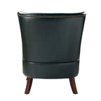 Mid-Century Modern Wingback Vegan Leather Armchair, Ergonomic, Set of 2
