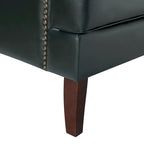 Mid-Century Modern Wingback Vegan Leather Armchair, Ergonomic, Set of 2