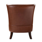Mid-Century Modern Wingback Vegan Leather Armchair, Ergonomic, Set of 2