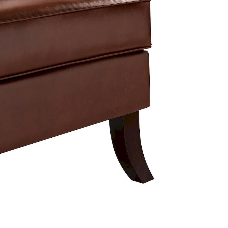 Mid-Century Modern Wingback Vegan Leather Armchair, Ergonomic, Set of 2