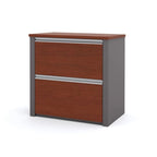 L-Shaped Home Office Workstation with Lateral File Cabinet