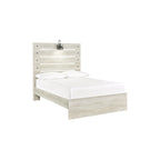 Whitewash Panel Bed | Rustic Industrial Farmhouse Style | Available in Twin, Full, Queen & King