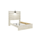 Whitewash Panel Bed | Rustic Industrial Farmhouse Style | Available in Twin, Full, Queen & King